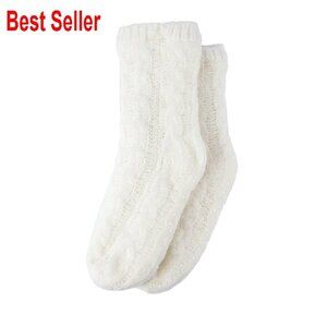 Women's Fuzzy Sherpa Lined Slipper Socks Non-Slip Cozy Winter Warm